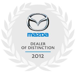 Barrhaven Mazda dealer of distinction award 2012